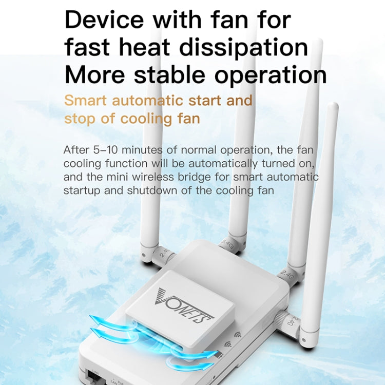 VONETS VAR600-H 600Mbps Wireless Bridge WiFi Repeater, With Power Adapter + DC Adapter Set, With Power Adapter + DC Adapter Set