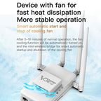 VONETS VAR600-H 600Mbps Wireless Bridge WiFi Repeater, With Power Adapter + DC Adapter Set, With Power Adapter + 4 Antennas + DC Adapter Set
