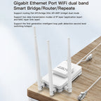 VONETS VAR1200-H 1200Mbps Wireless Bridge External Antenna Dual-Band WiFi Repeater, With DC Adapter Set, VAR1200-H With DC Adapter Set