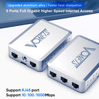 VONETS VS500 5 Ports Ethernet Gigabit Switch with DC Adapter + Rail Fixing Buckle Set, VS500 with DC Adapter + Rail Fixing Buckle Set