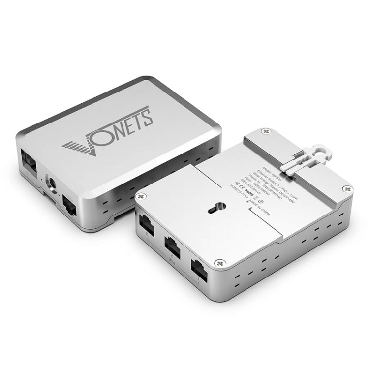 VONETS VSP510 5 Ports Ethernet Gigabit Switch with DC Adapter + Rail Fixing Buckle + SFP Optical Module Set, VSP510 with DC Adapter + Rail Fixing Buckle + SFP Optical Module Set
