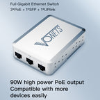 VONETS VSP510 5 Ports Ethernet Gigabit Switch with DC Adapter + Rail Fixing Buckle + SFP Optical Module Set, VSP510 with DC Adapter + Rail Fixing Buckle + SFP Optical Module Set
