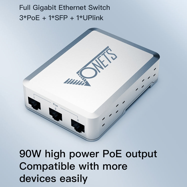 VONETS VSP510 5 Ports Ethernet Gigabit Switch with DC Adapter + Rail Fixing Buckle + SFP Optical Module Set, VSP510 with DC Adapter + Rail Fixing Buckle + SFP Optical Module Set