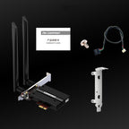 COMFAST CF-AX200 PRO 3000Mbps Bluetooth PCI-E Wifi Network Card Adapter with 2 Antennas, CF-AX200 PRO