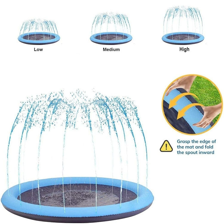 PVC Sprinkler Splash Mat for Kids Outdoor Lawn Water Fun, Diameter: 190cm, 190cm
