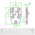 38x57mm 316 Stainless Steel Yacht RV Hinge Control Cabinet Hinge, 38x57mm