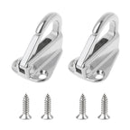 316 Stainless Steel Yacht Fender Hook Spring Coat Hook with 2 x 3.9x13 Screws, Spring Hook with 2 x 3.9x13 Screws