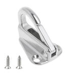 316 Stainless Steel Yacht Fender Hook Spring Coat Hook with 2 x 3.9x13 Screws, Spring Hook with 2 x 3.9x13 Screws