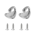 316 Stainless Steel Yacht Fender Hook Coat Hook with 2 x 2.9x13 Screws, with 2 x 2.9x13 Screws