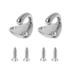 316 Stainless Steel Yacht Fender Hook Coat Hook with 2 x 2.9x13 Screws, with 2 x 2.9x13 Screws