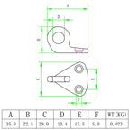 316 Stainless Steel Yacht Fender Hook Ring Coat Hook with 2 x 3.9x13 Screws, Ring Hook with 2 x 3.9x13 Screws