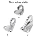 316 Stainless Steel Yacht Fender Hook Ring Coat Hook with 2 x 3.9x13 Screws, Ring Hook with 2 x 3.9x13 Screws