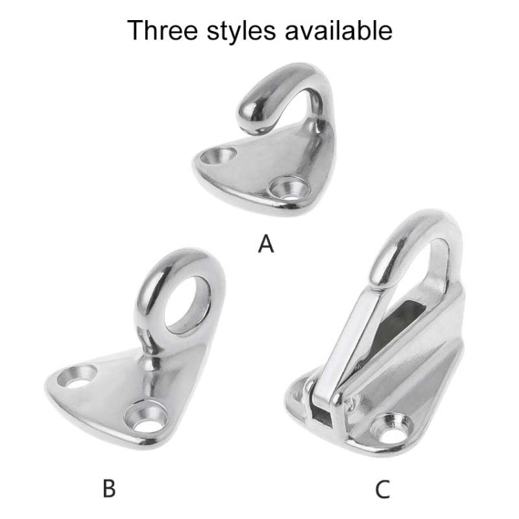 316 Stainless Steel Yacht Fender Hook Ring Coat Hook with 2 x 3.9x13 Screws, Ring Hook with 2 x 3.9x13 Screws