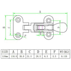 110mm 316 Stainless Steel Ship Door Buckle Distribution Box Buckle, Ship Door Buckle