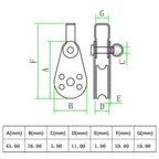 2 PCS 316 Stainless Steel Yacht Pulley, Yacht Pulley