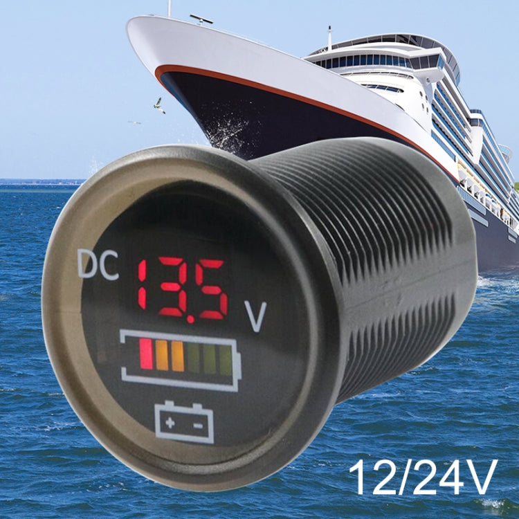 12 / 24V Car / Boat Battery Measurement Meter 5-30V Voltage and Electricity Meter, 5-30V Voltage and Electricity Meter