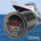 12 / 24V Car / Boat Battery Measurement Meter 5-30V Voltage and Electricity Meter, 5-30V Voltage and Electricity Meter