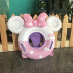 Baby Cartoon Inflatable Swimming Ring Lifesaving Ring Axillary Ring Suitable for Children Aged 2-6, Size: 86x65cm, Size: 86x65cm (Black Red), Size: 86x65cm (Pink + White)