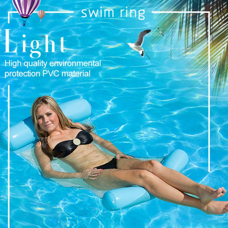 Foldable Double-purpose Backrest Float Hammock with Net, Size: 130x73cm, Size: 130x73cm (Sapphire Blue), Size: 130x73cm (Yellow), Size: 130x73cm (Orange), Size: 130x73cm (Pink), Size: 130x73cm (Blue), Size: 130x73cm (Red)