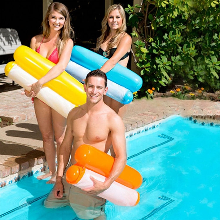 Foldable Double-purpose Backrest Float Hammock with Net, Size: 130x73cm, Size: 130x73cm (Sapphire Blue), Size: 130x73cm (Yellow), Size: 130x73cm (Orange), Size: 130x73cm (Pink), Size: 130x73cm (Blue), Size: 130x73cm (Red)
