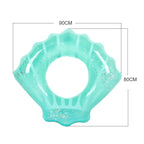 Shell Shape Inflatable Swimming Ring Lifesaving Ring Axillary Ring, Size: M,80x90cm, Size: 80x90cm(Pink), Size: 80x90cm(Blue)