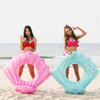 Shell Shape Inflatable Swimming Ring Lifesaving Ring Axillary Ring, Size: M,80x90cm, Size: 80x90cm(Pink), Size: 80x90cm(Blue)