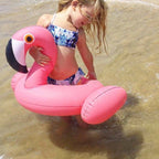 Kids Summer Water Fun Inflatable Flamingo Shaped Pool Ride-on Swimming Ring Floats, Outer Diameter: 87cm, Outer Diameter: 87cm, Watermelon Shaped, Blue Toucan Shaped