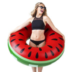 Inflatable Watermelon Shaped Swimming Ring, Inflated Size: 114 x 114cm, Watermelon Ring