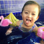 Children Inflatable Flamingo Shape Arm Bands Floatation Sleeves Water Wings Swimming Floats, Size: 16x20x15cm, Flamingo Shape