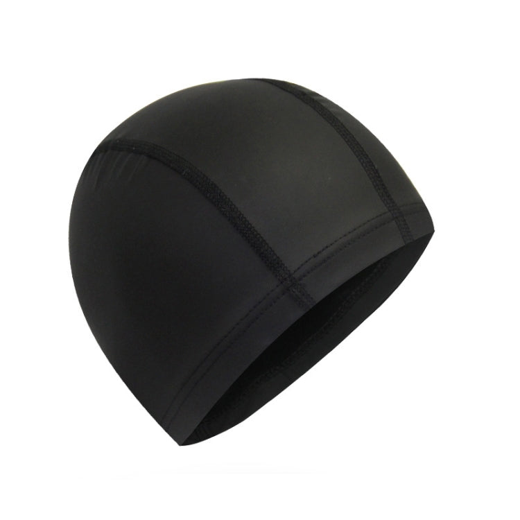 Adult Waterproof PU Coating Stretchy Swimming Cap Keep Long Hair Dry Ear Protection Swim Cap, PU Swim Cap (Black), PU Swim Cap (Blue), PU Swim Cap (Silver), PU Swim Cap (Baby Blue), PU Swim Cap (Pink)