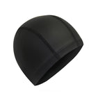 Adult Waterproof PU Coating Stretchy Swimming Cap Keep Long Hair Dry Ear Protection Swim Cap, PU Swim Cap (Black), PU Swim Cap (Blue), PU Swim Cap (Silver), PU Swim Cap (Baby Blue), PU Swim Cap (Pink)