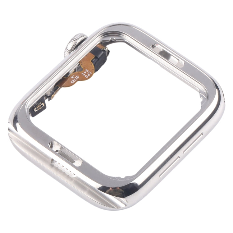 For Apple Watch Series 4 44mm LTE Stainless Steel Middle Frame Bezel Plate with Crown Spin Axis Flex Cable, For Apple Watch Series 4 44mm LTE(Stainless Steel)