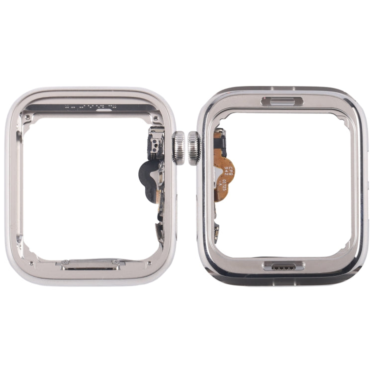 For Apple Watch Series 5 44mm LTE Stainless Steel Middle Frame Bezel Plate with Crown Spin Axis Flex Cable, For Apple Watch Series 5 44mm LTE(Stainless Steel)