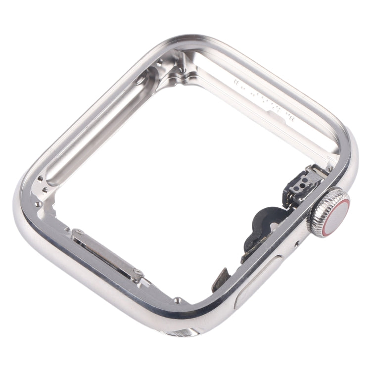 For Apple Watch Series 5 44mm LTE Stainless Steel Middle Frame Bezel Plate with Crown Spin Axis Flex Cable, For Apple Watch Series 5 44mm LTE(Stainless Steel)