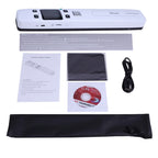 iScan02 Double Roller Mobile Document Portable Handheld Scanner with LED Display,  Support 1050DPI  / 600DPI  / 300DPI  / PDF / JPG / TF, iScan02 White, iScan02 Black