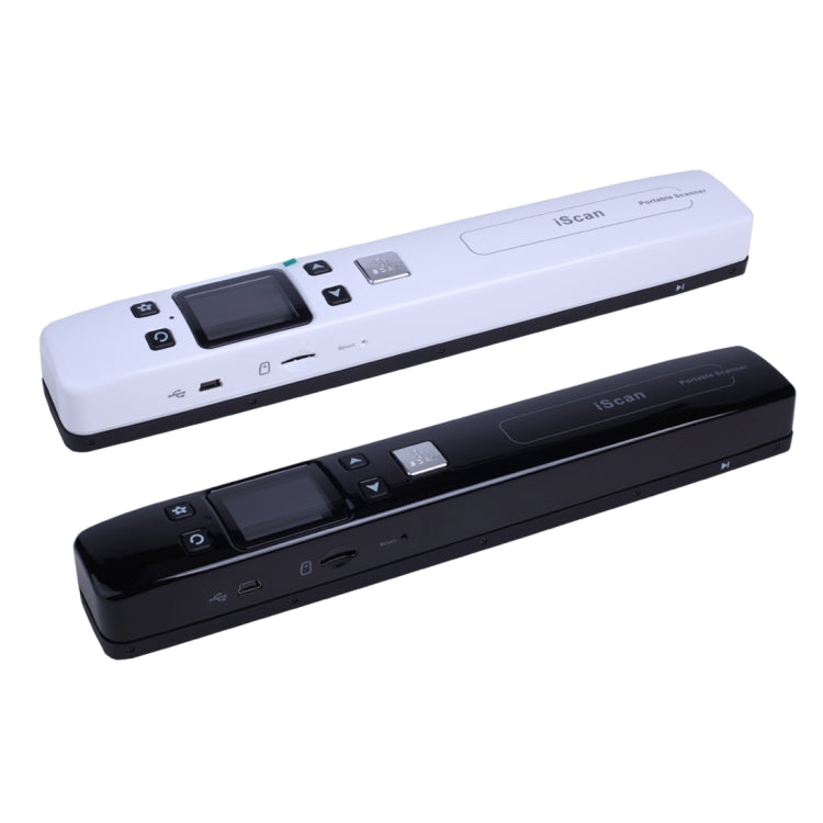 iScan02 Double Roller Mobile Document Portable Handheld Scanner with LED Display,  Support 1050DPI  / 600DPI  / 300DPI  / PDF / JPG / TF, iScan02 Black, iScan02 White