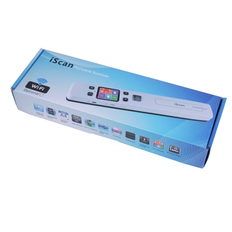 iScan02 WiFi Double Roller Mobile Document Portable Handheld Scanner with LED Display,  Support 1050DPI  / 600DPI  / 300DPI  / PDF / JPG / TF, WiFi iScan02 Black, WiFi iScan02 White