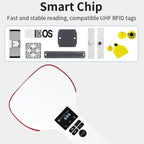 Long Range RFID UHF Portable Handheld Bluetooth Reader, Style: Standard + 2D Head, Standard + 2D Head, EU Plug, Standard + 2D Head, US Plug, Standard + 2D Head, UK Plug