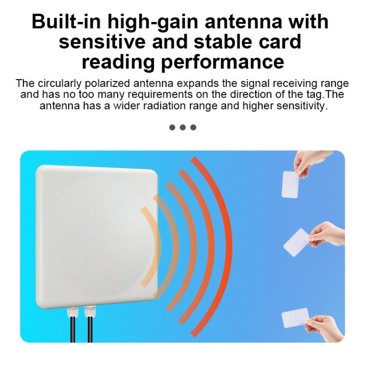 UHF RFID Long Range 9dBi Integrated Reader with E710 Chip, Style: Add Power Over Ethernet, Add Power Over Ethernet