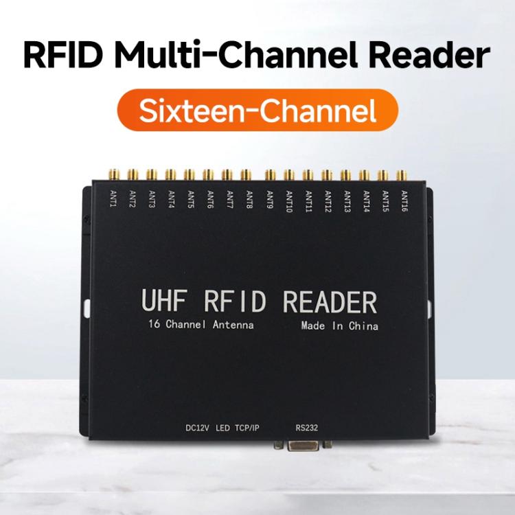 16-Channel Split-Type UHF RFID Reader / Writer for Electronic Tag Identification, Asset Management & Industrial Applications, 16-Channel RFID Reader