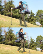 135cm Adjustable Portable Height Outdoor Aluminum Trekking Poles, Orange#135cm, Red#135cm, Green#135cm, Blue#135cm