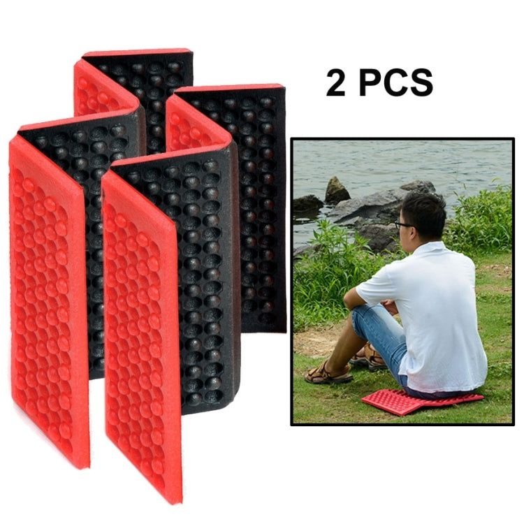 2 PCS Portable Folding Cellular Massage Cushion Outdoors Damp Proof Picnic Seat Mats EVA Pad, 2 PCS (Red), 2 PCS (Dark green), 2 PCS (Grass green), 2 PCS (Orange), 2 PCS (Blue), 2 PCS (Purple)