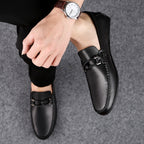 Soft and Comfortable Round Head PCowpea Embossing Surface Leather Shoes for Men, 37, 38, 39, 40, 41, 42, 43, 44, 45, 46