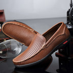 Round Head Hollow Breathable and Comfortable Casual Leather Shoes, 38, 39, 40, 41, 42, 43, 44, 45, 46, 47