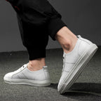 Microfiber Leather Upper Simple Solid Color Casual Shoes for Men, 38, 39, 40, 41, 42, 43