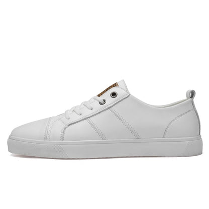 Microfiber Leather Upper Simple Solid Color Casual Shoes for Men, 42