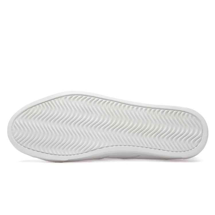 Microfiber Leather Upper Simple Solid Color Casual Shoes for Men, 42