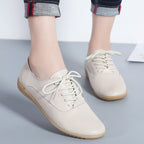 Flat Bottom Lightweight Fashion Casual Lace-up Leather Shoes for Woman, 35, 36, 37, 38, 39, 40