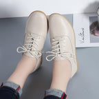 Flat Bottom Lightweight Fashion Casual Lace-up Leather Shoes for Woman, 35, 36, 37, 38, 39, 40