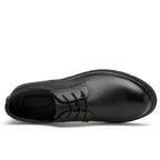 Round Head Solid Color First Layer Cowhide Casual Shoes for Men, 36, 37, 38, 39, 40, 41, 42, 43, 44, 45, 46, 47, 48